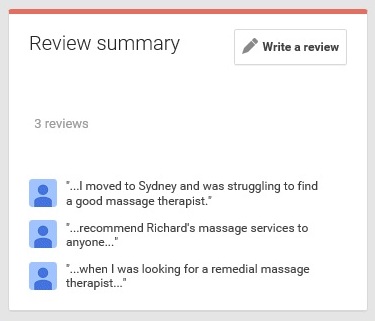 Reviews of Richard Lane Massage
